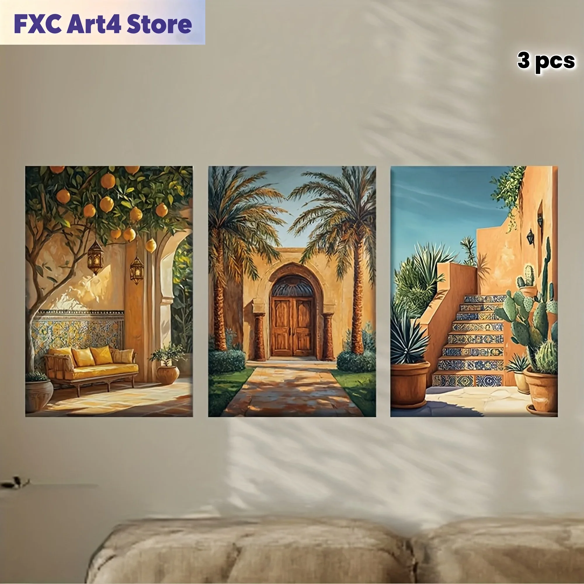 Abstract Canvas Set - Set di 3 quadri senza cornice,