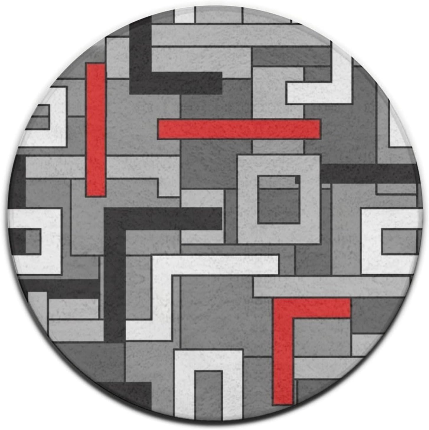 Printed Rug Abstract - Tappeto da bagno rotondo geometrico astratto