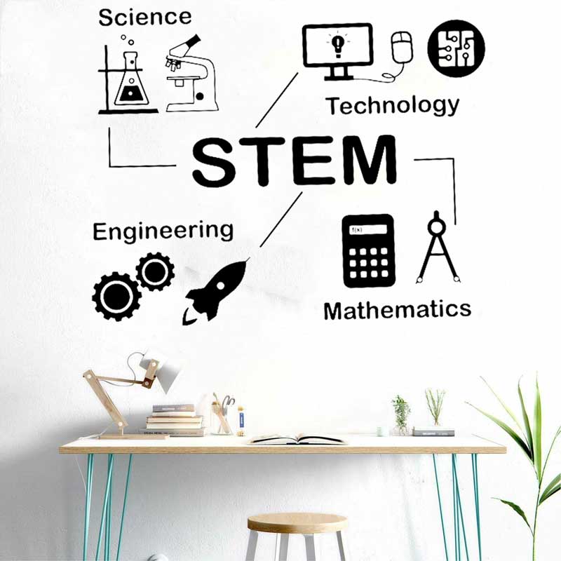 Interior Design School - STEM adesivi murali scienza tecnologia ingegneria