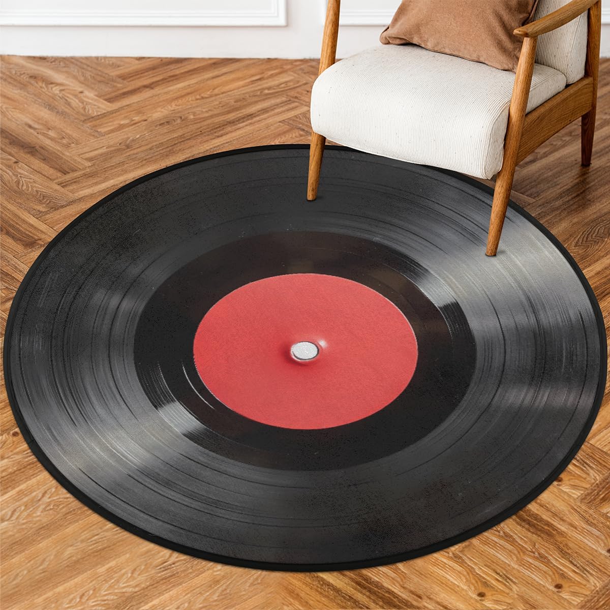 Printed Rug Abstract - Elegante Tappeto Rotondo Moderno in Poliestere