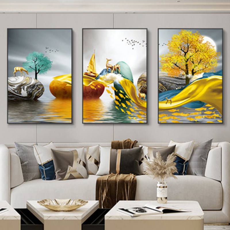 Set di 3 Quadri Senza Cornice, - Abstract Canvas Set recensione e prezzo