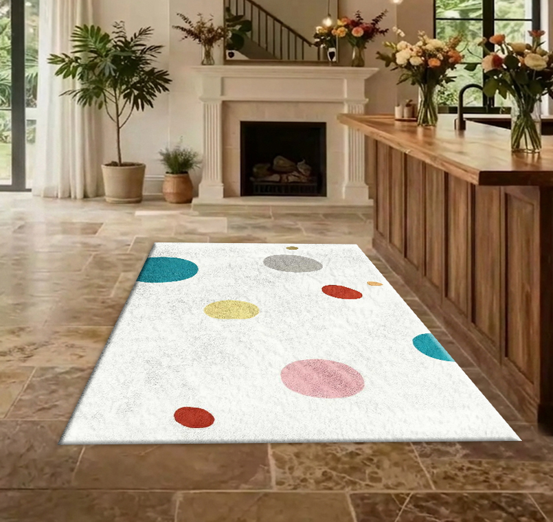 Tappeto Colorato a Pois in Sti - Printed Rug Abstract recensione e prezzo