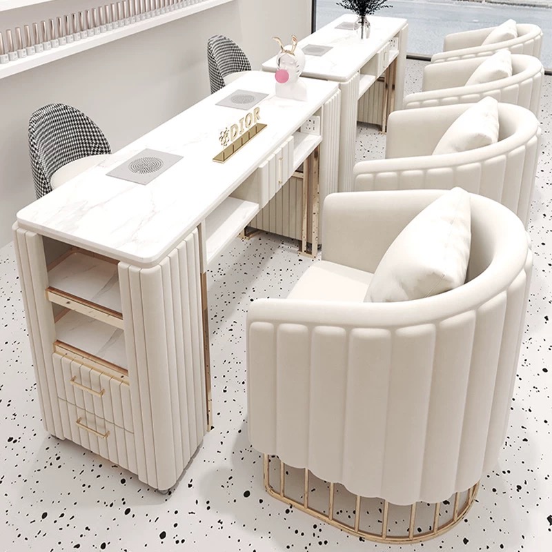 Mobili per nail art beige mode - Interior Design Nail Salon recensione e prezzo