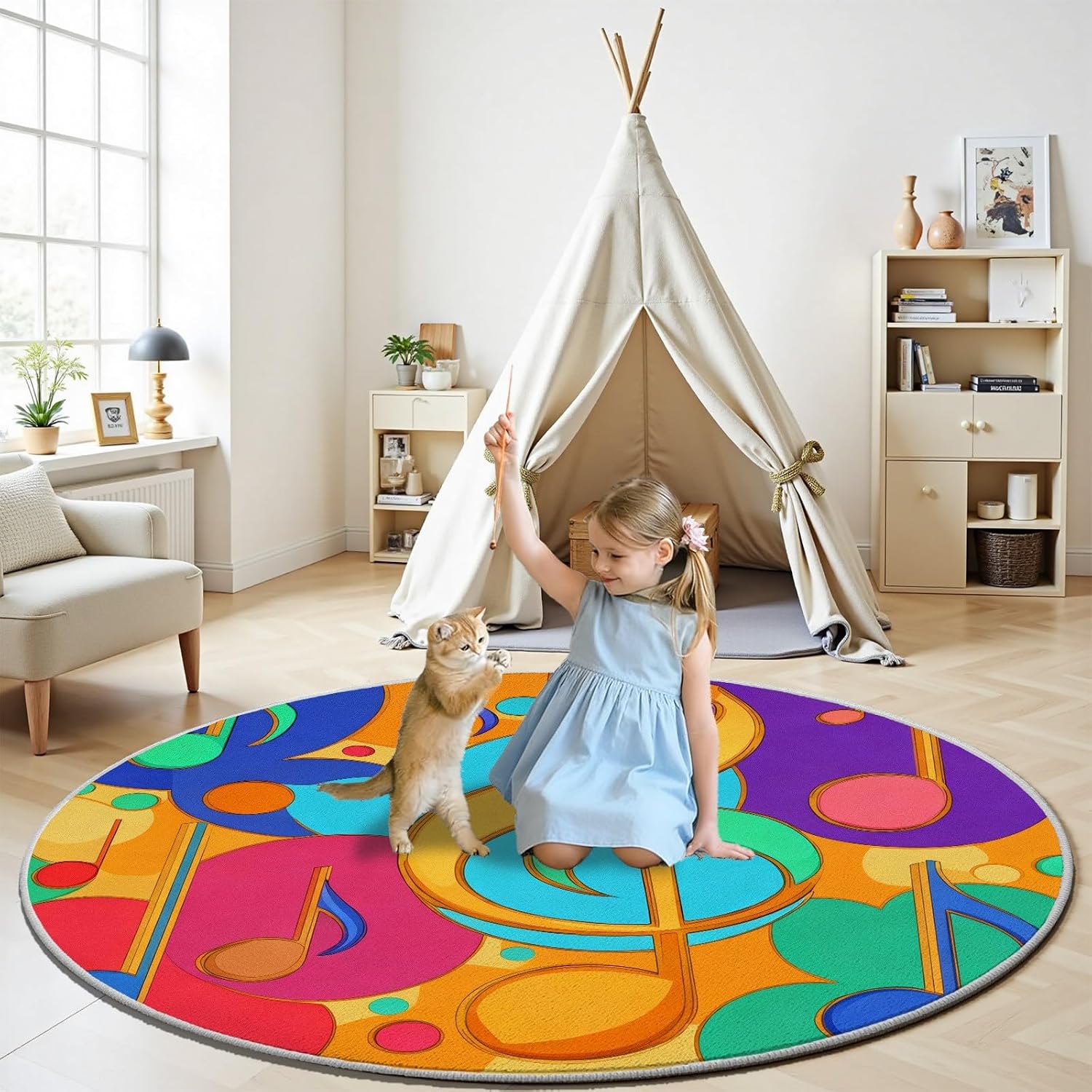 Tappeto Rotondo con Motivo Ast - Printed Rug Abstract recensione e prezzo
