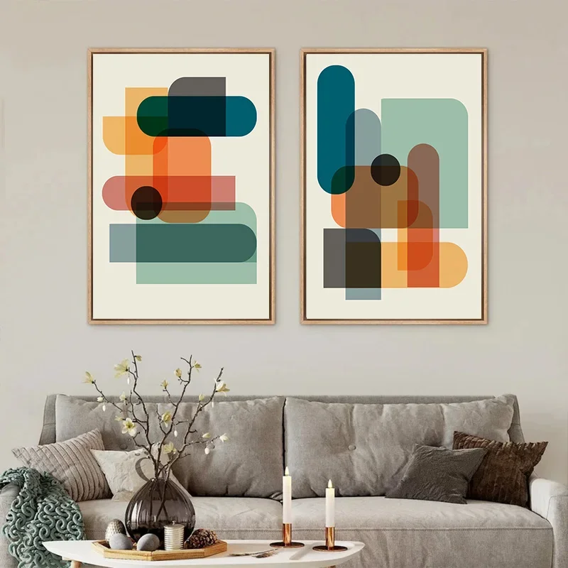 Set divertente geometrico colo - Abstract Canvas Set recensione e prezzo