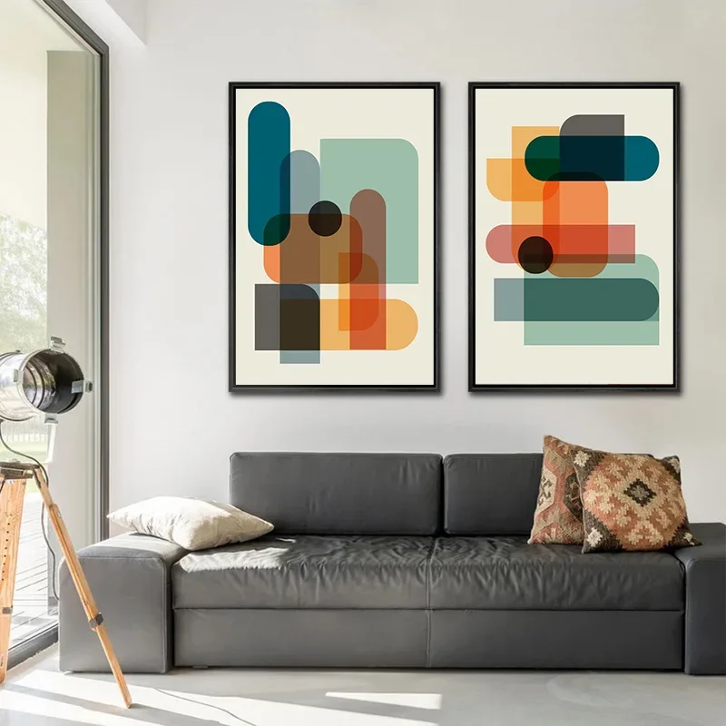 Set divertente geometrico colo - Abstract Canvas Set recensione e prezzo
