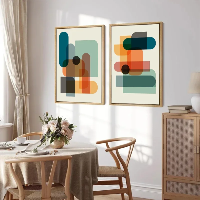 Set divertente geometrico colo - Abstract Canvas Set recensione e prezzo