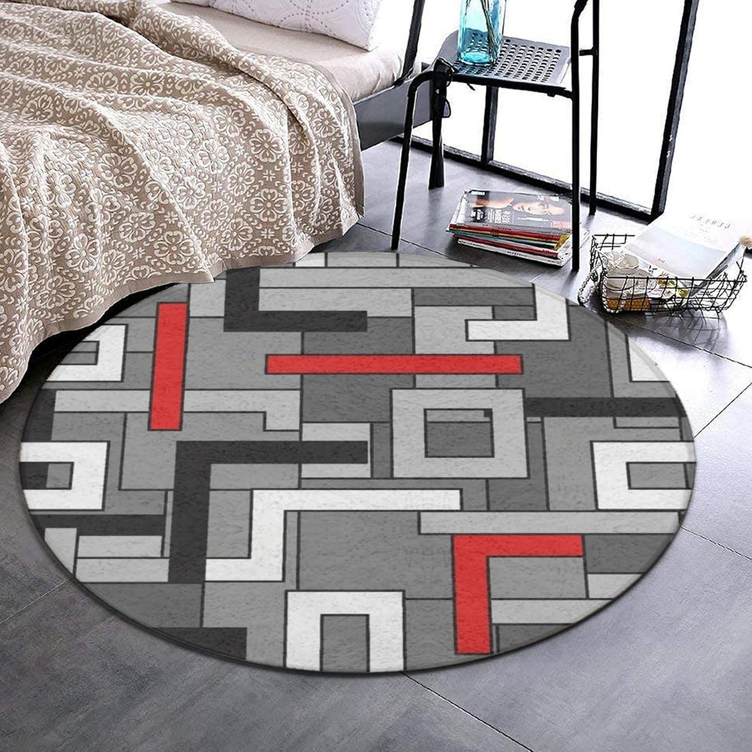 Tappeto da bagno rotondo geome - Printed Rug Abstract recensione e prezzo