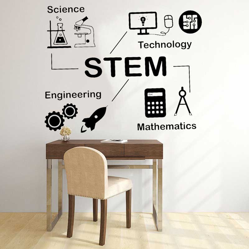 STEM adesivi murali scienza te - Interior Design School recensione e prezzo